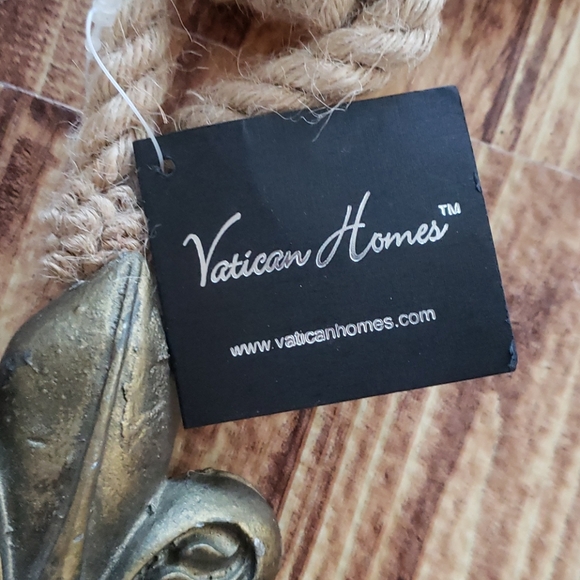 Jute Fleur Tieback Vatican Homes new Set of 2 NWT - Picture 3 of 10